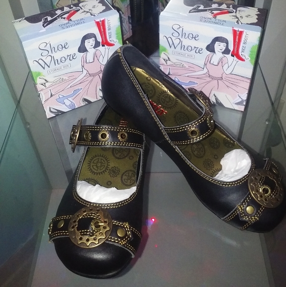 Demonia Shoes - Demonia Steampunk Flats🖤